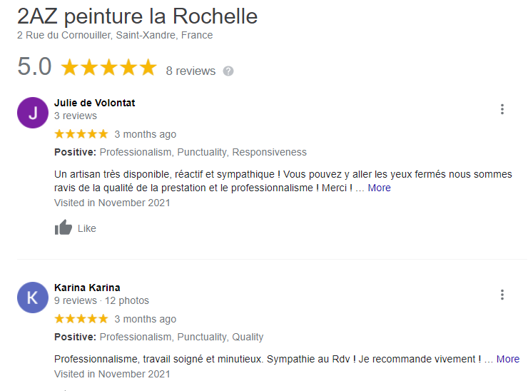 Avis clients